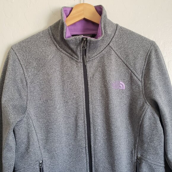 The North Face Canyonwall Softshell Jacket Heather Grey/Lilac Women's M Windwall - Picture 3 of 12
